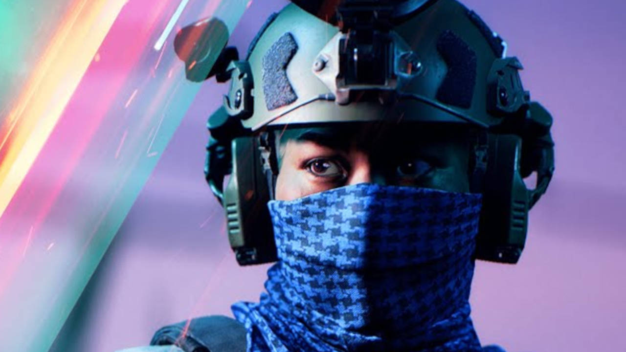 Battlefield 2042 - Hazard Zone - żołnierz w niebieskiej chustce (zbliżenie na głowę)