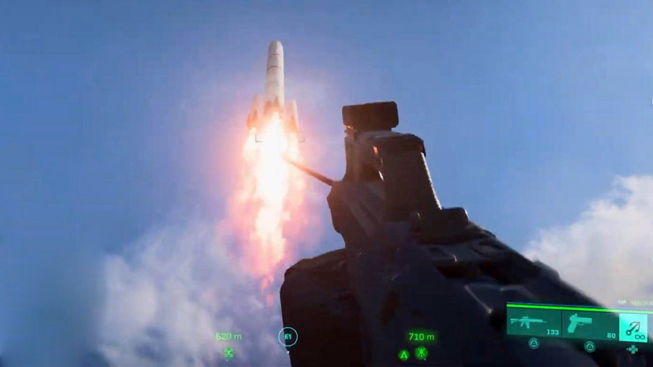 Battlefield 2042 - zrzut ekranu z rakietą