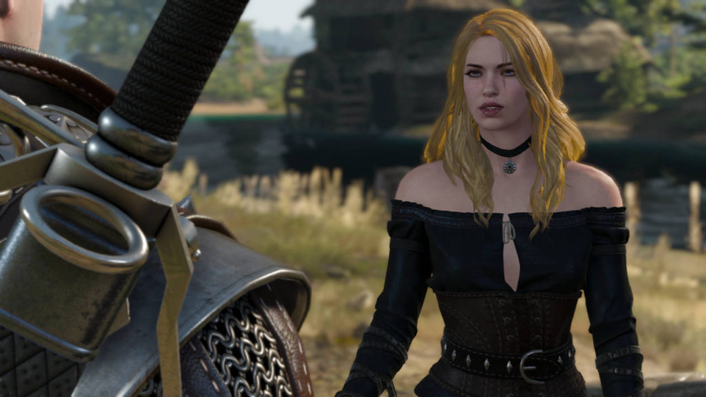 Yennefer o blond włosach rozmawia z Geraltem