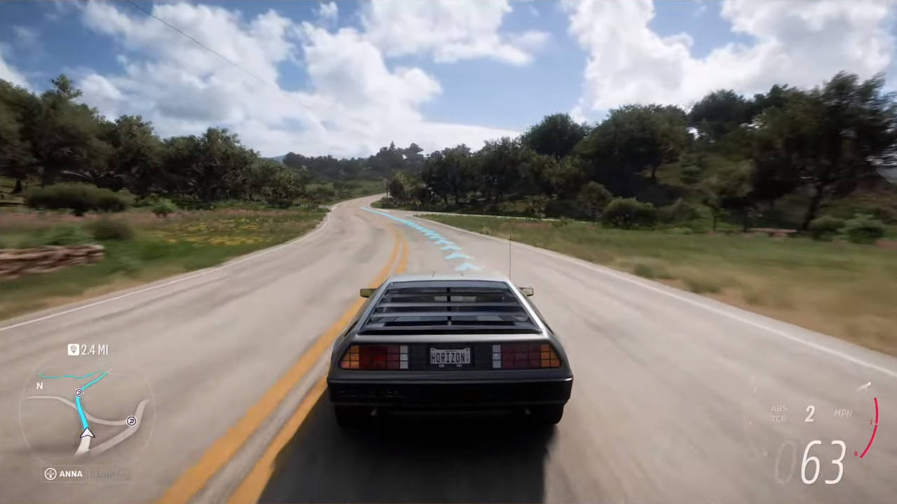 Forza Horizon 5 - DeLorean DMC-12 jedzie po drodze