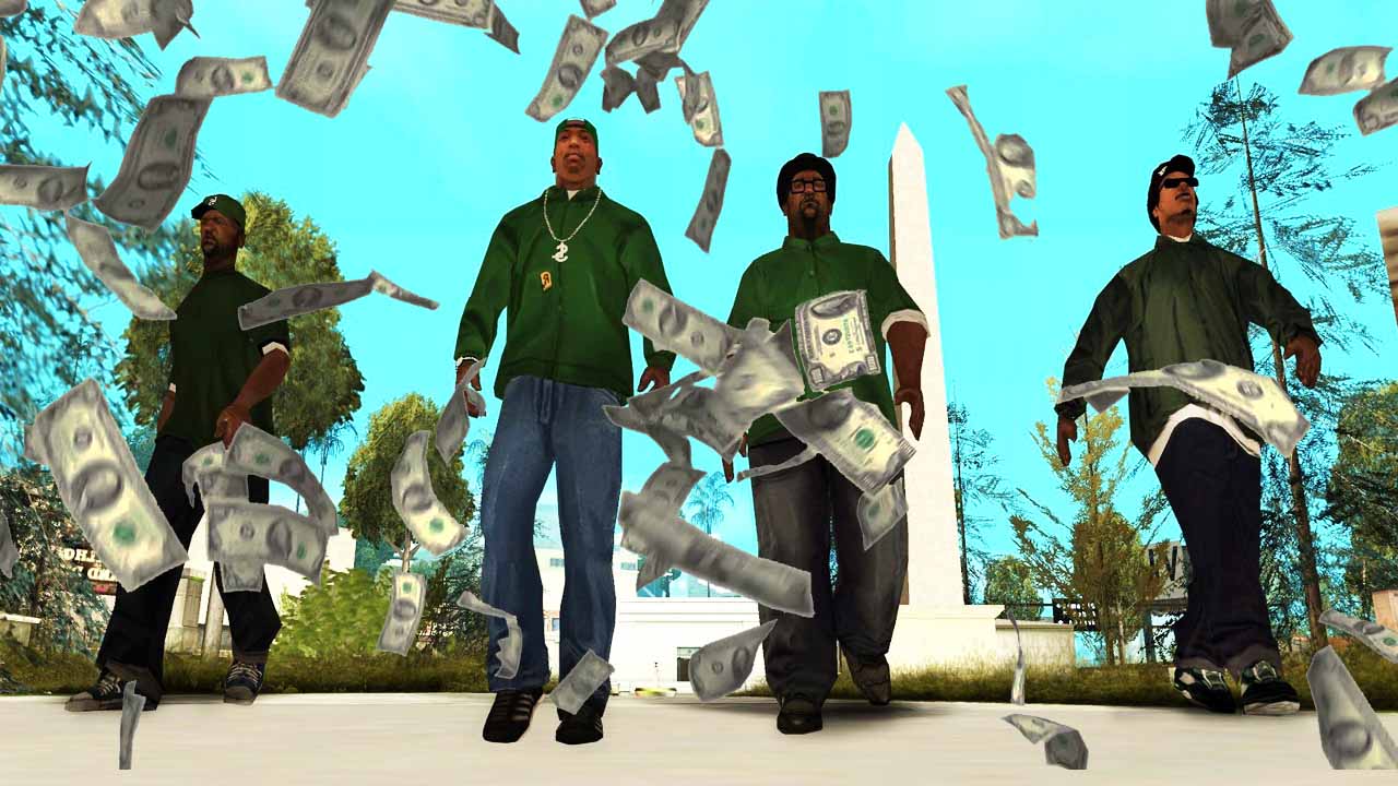 GTA San Andreas i pieniądze z nieba