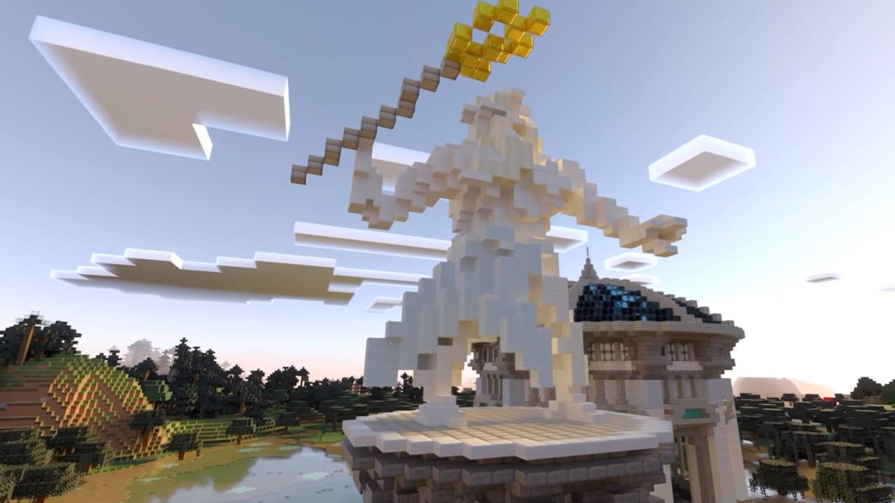 Minecraft - posąg Posejdona - PG