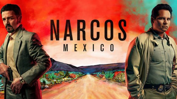Fragment plakatu promocyjnego serialu Narcos: Meksyk