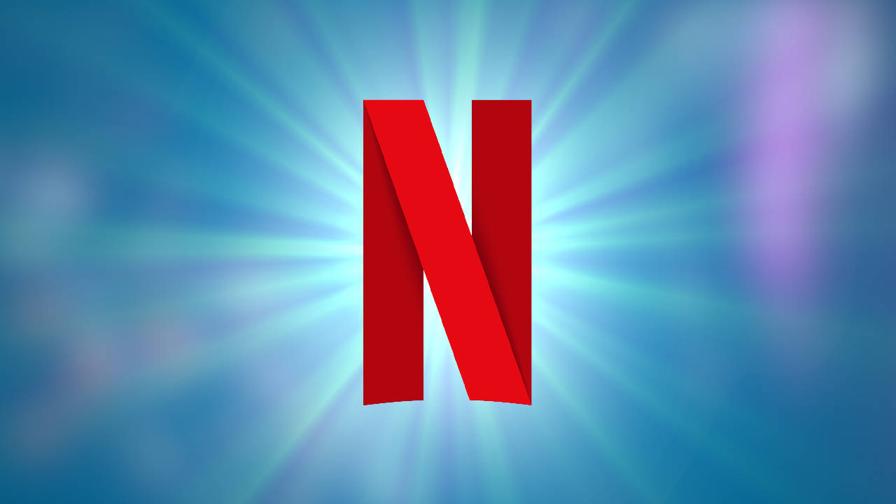 Netflix - logo na niebieskiej supernowie