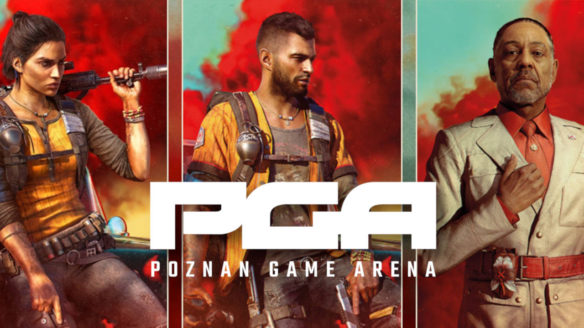 PGA 2021 - Far Cry 6 - bohaterowie, a na nich logo PGA 2021