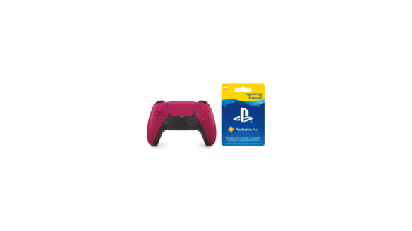 Sony DualSense (czerwony) + subskrypcja PlayStation Plus