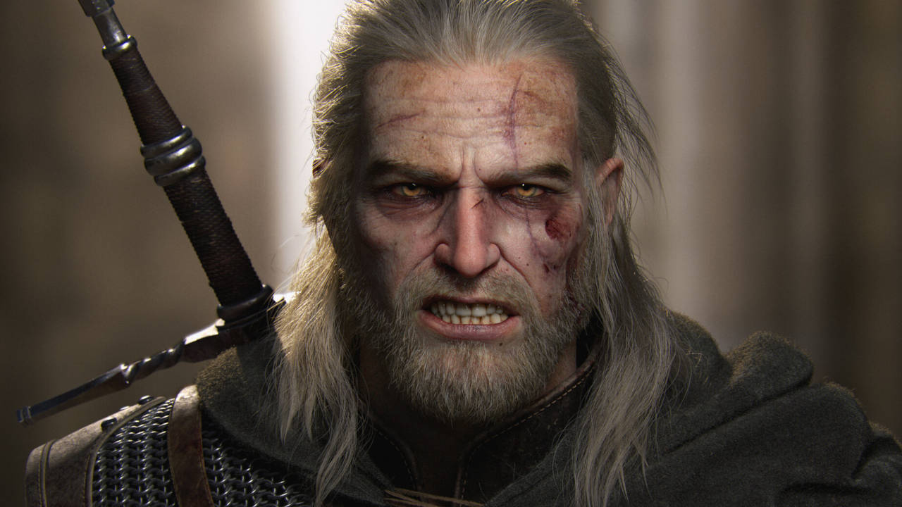 Wiedźmin 3 Dziki Gon - wkurzony Geralt (render 3D) - PG