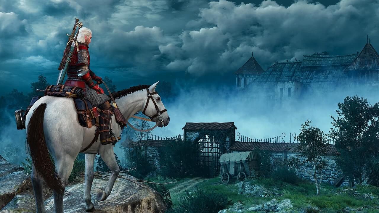 wiedźmin 3 geralt na koniu