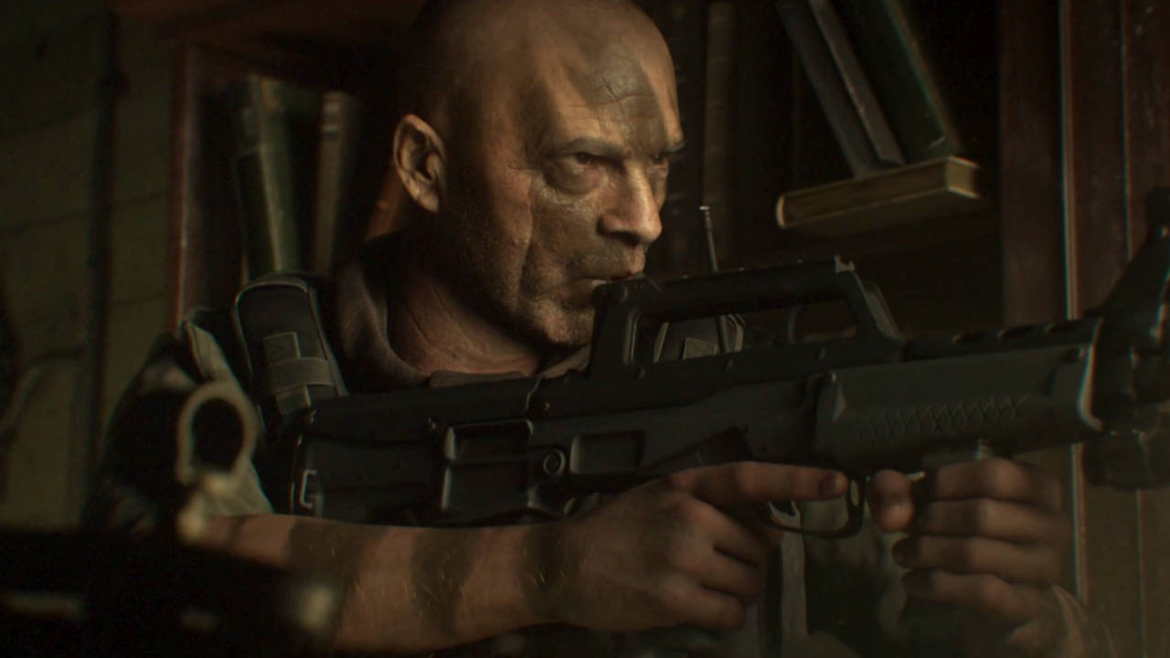 Call of Duty Vanguard - cinematic trailer - żołnierz celuje z karabinu w pomieszczeniu pod ziemią