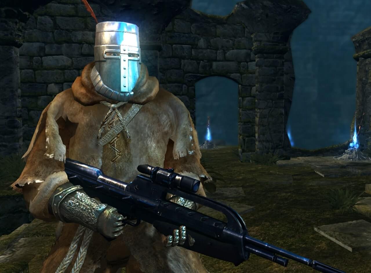 Dark Souls jako strzelanka TPP. Imponujący mod dodaje karabiny i mapy PVP