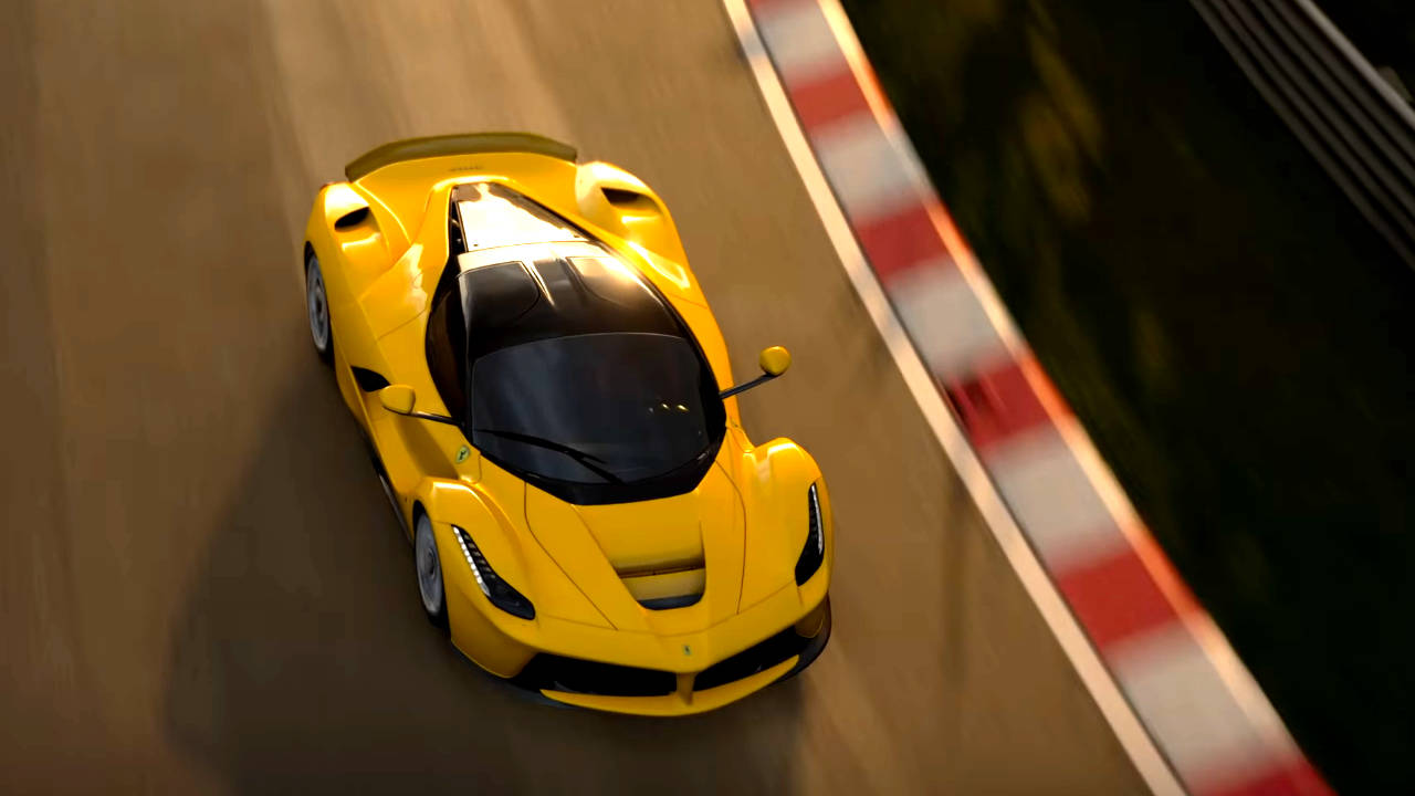 Gran Turismo 7 - żółte Ferrari