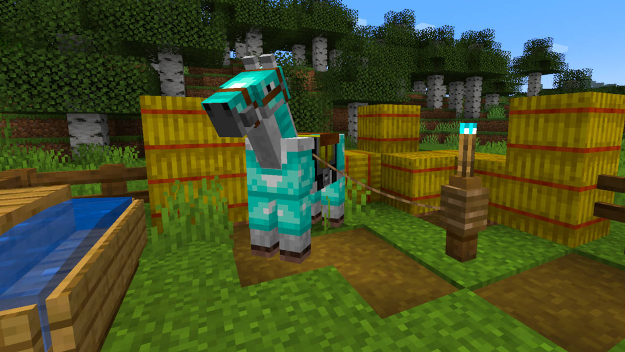Minecraft - koń przywiązany do płotka - PG