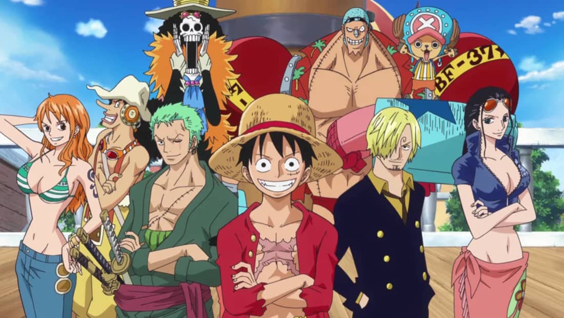 One Piece - grafika przedstawiająca bohaterów anime