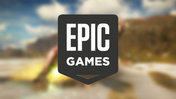 Epic Games Store - logo na tle Second Extinction