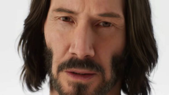 Keanu Reeves - zbliżenie na twarz