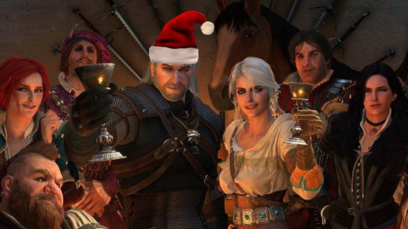 Wiedźmin - Geralt w czapce Świętego Mikołaja