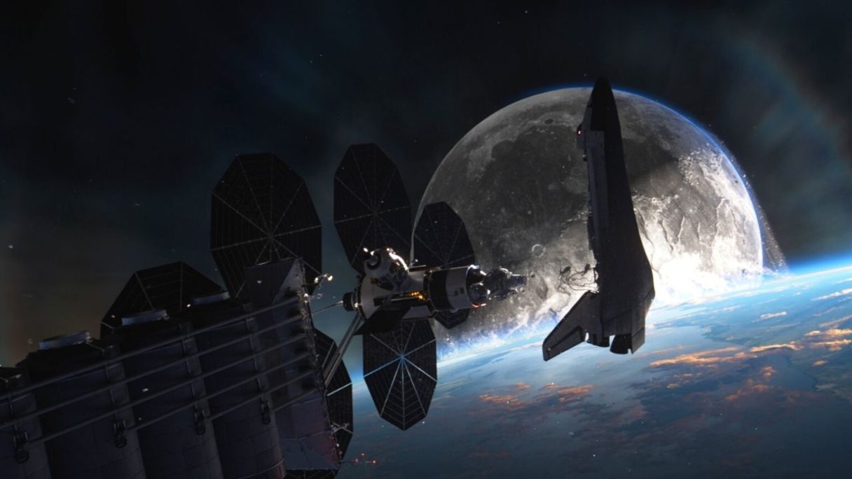 Księżyc i Ziemia widziane z Kosmosu w filmie Moonfall