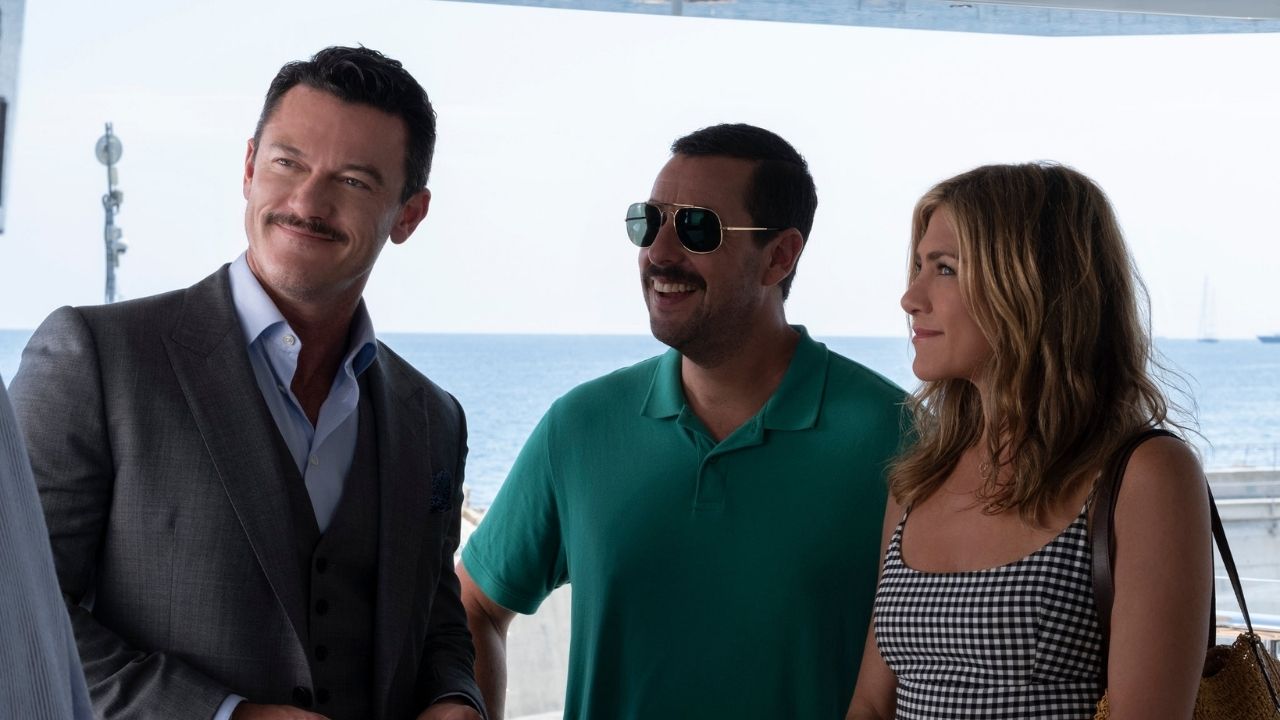 Luke Evans, Adam Sandler i Jennifer Aniston w filmie Zabójczy rejs 2