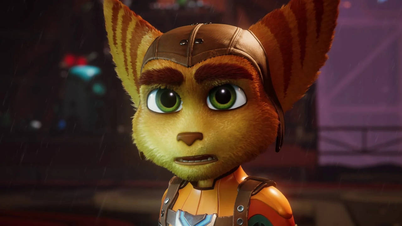 Ratchet & Clank Rift Apart - Ratchet ze zdziwioną miną