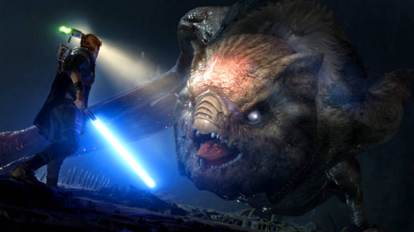 Star Wars Jedi Fallen Order 2 - Cal walczy z ogromnym nietoperzem