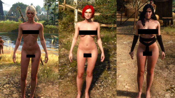 Wiedźmin 3 Dziki Gon - Ultimate Nude Mod - Ciri, Triss, Yennefer