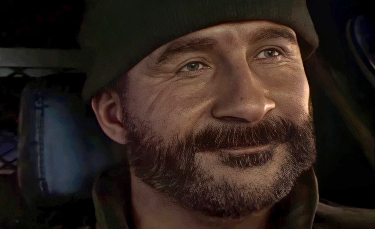 Kapitan Price z Call of Duty - uśmiecha się
