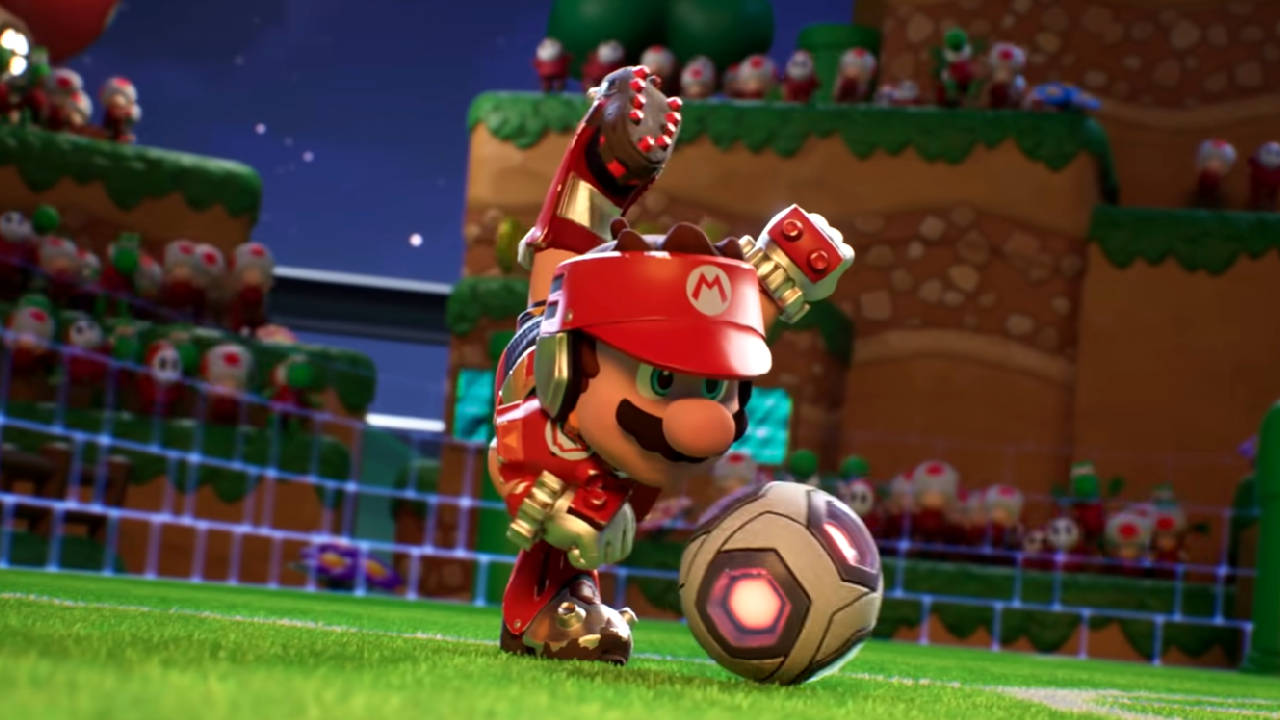 Mario Strikers Battle League - Mario kopie piłkę
