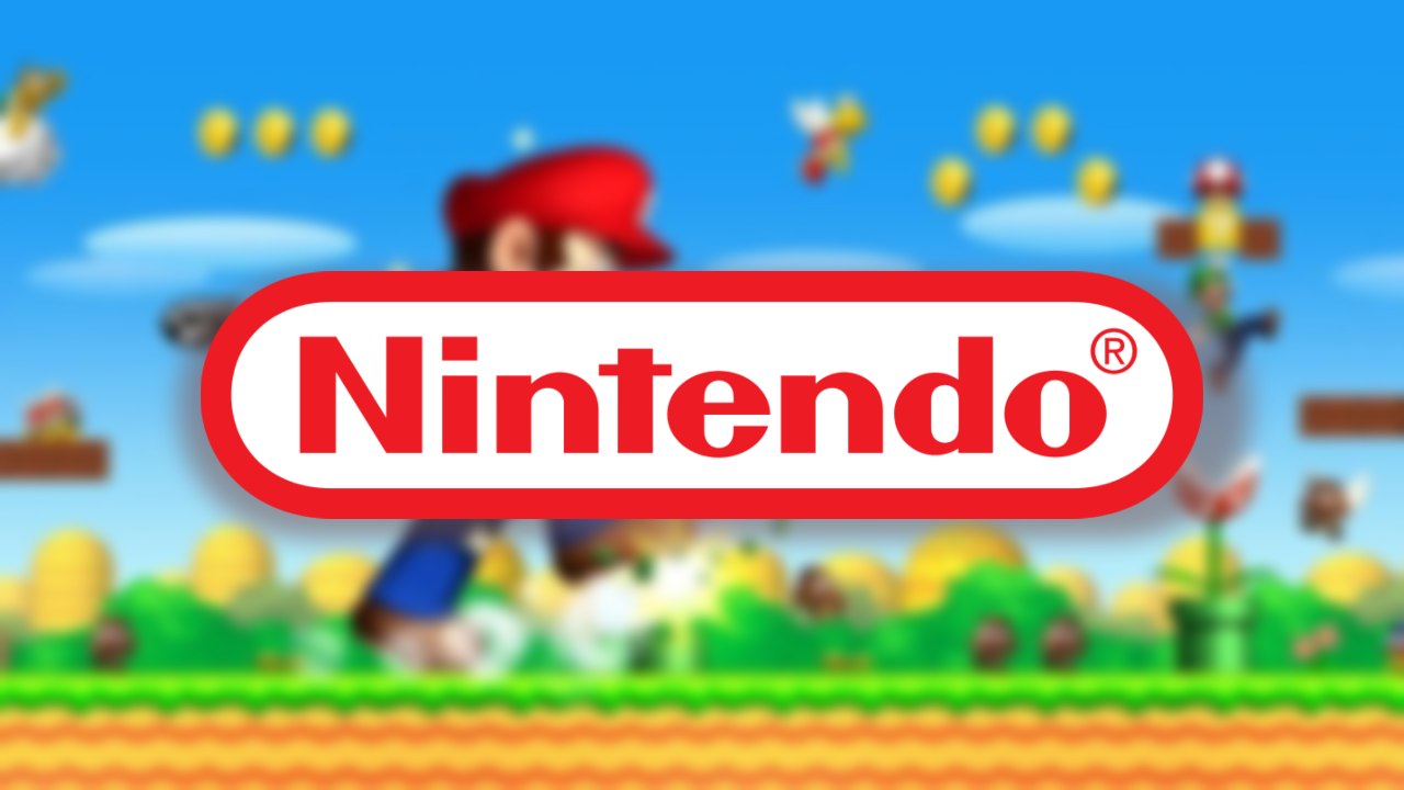 Nintendo logo na Mario