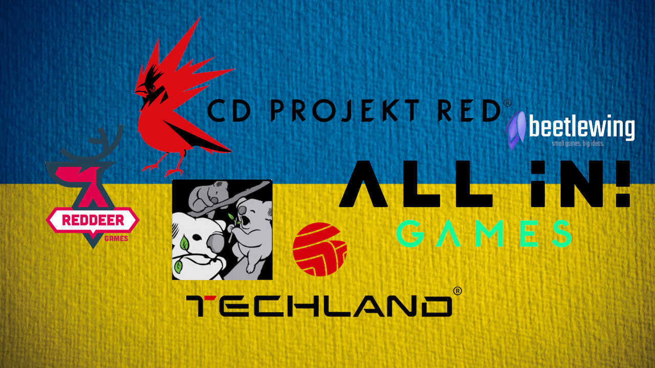 polskie studia growe -flaga Ukrainy - CD Projekt RED - Techland