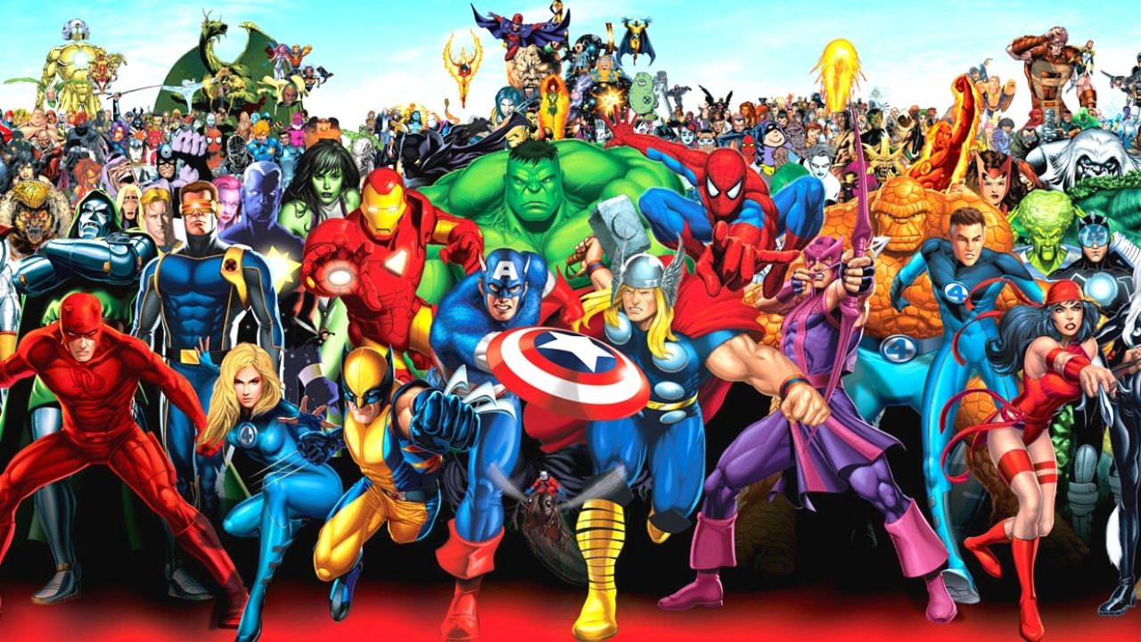 bohaterowie Marvela w komiksowej wersji