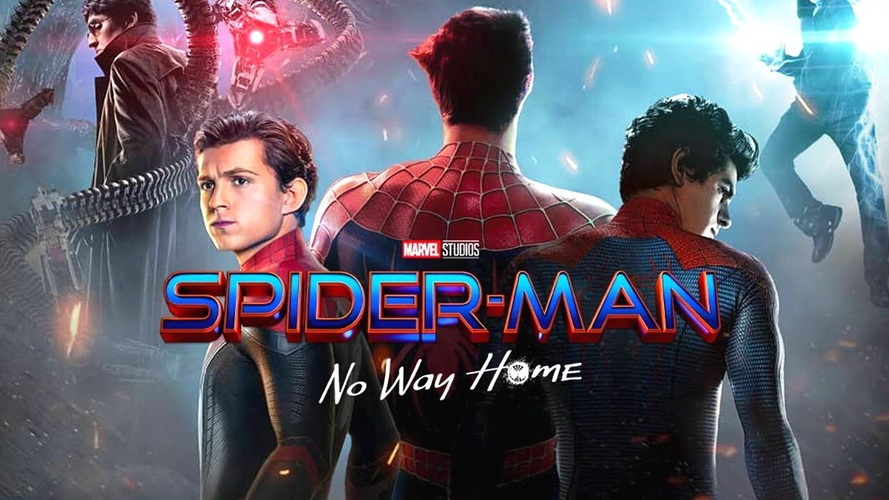 trzech Spider-Manów na plakacie filmu Spider-Man: Bez drogi do domu