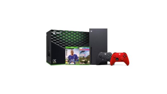 Xbox Series X + Forza Horizon 5 + FIFA 22 + dodatkowy pad