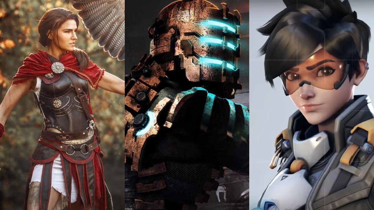 cosplay z Assassin's Creed, główny bohater z Dead Space Remake i Tracer z Overwatch 2