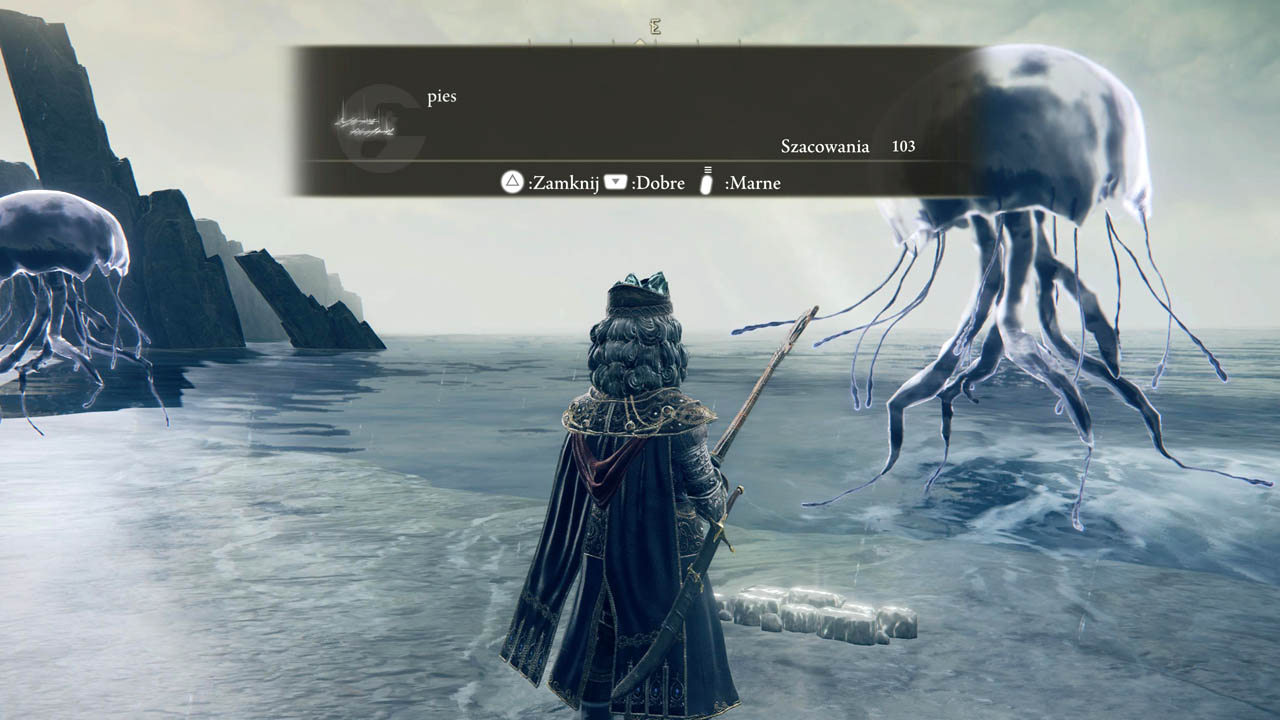 Elden Ring - zrzut ekranu z psem-meduzą