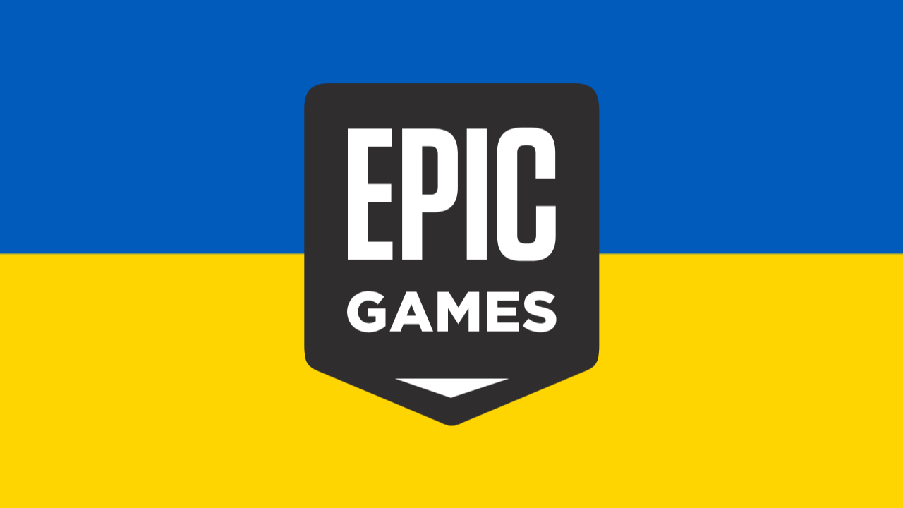 Epic Games na tle flagi Ukrainy