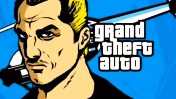 GTA Advance - blondyn na tle helikoptera