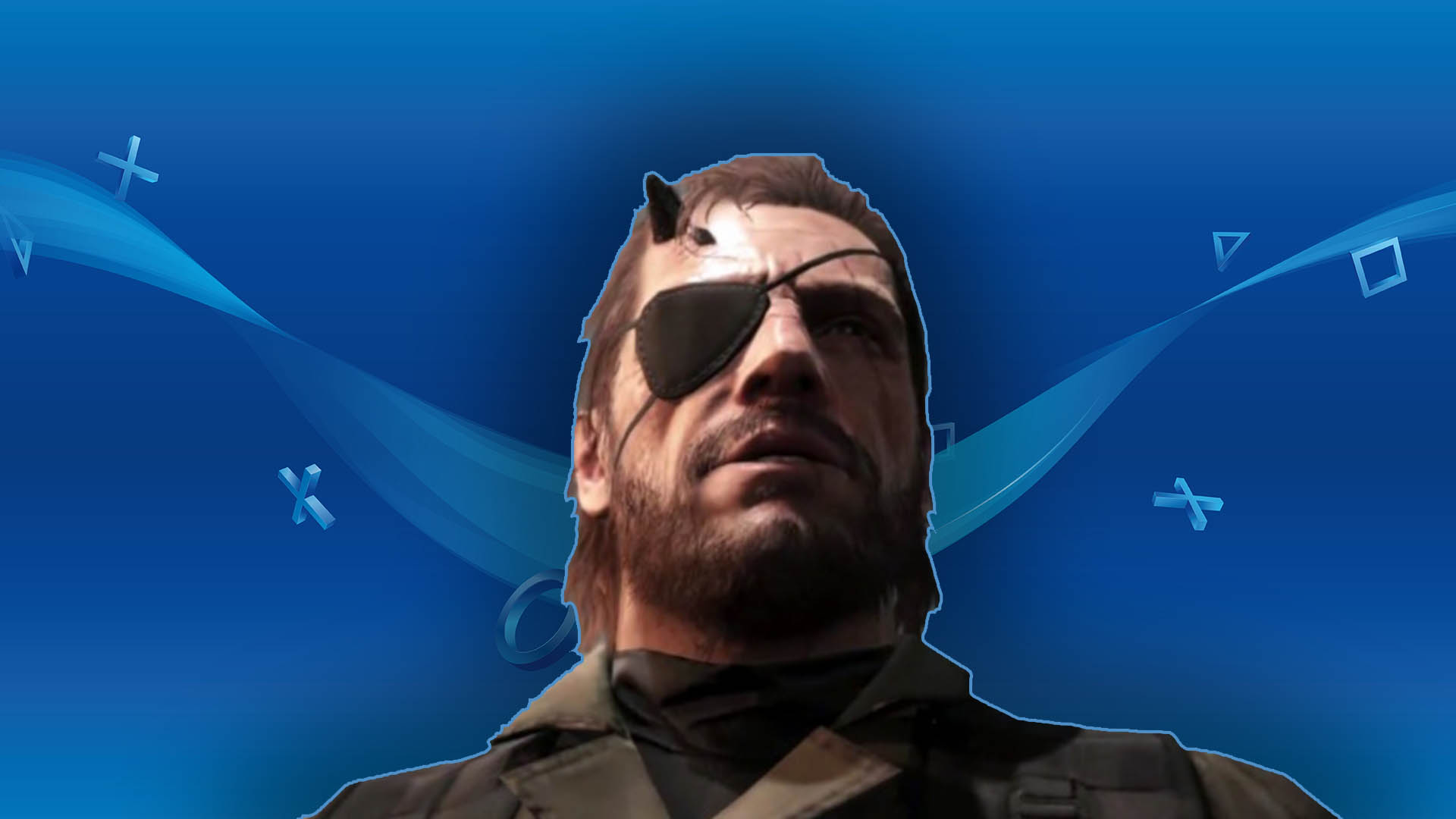 Tło PlayStation i Big Boss z Metal Gear Solid