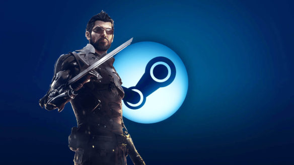 Steam i Adam Jensen z Deus Ex