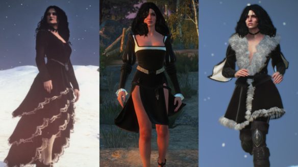 Wiedźmin 3 Dziki Gon - mod Yennefer's lore friendly wardrobe - reworked