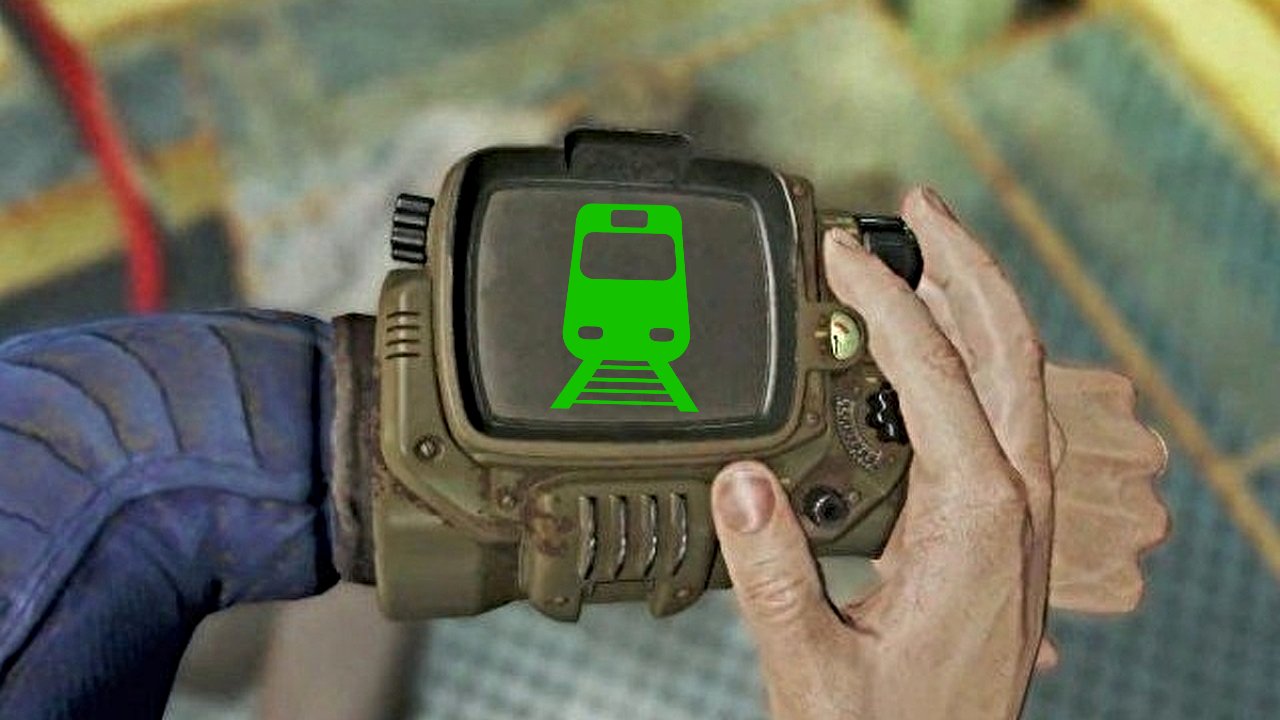 Fallout 4 Pip-Boy i pociąg