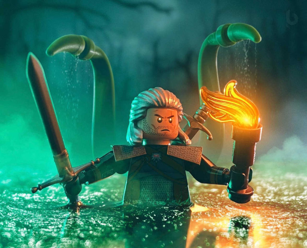 LEGO - Geralt w wodzie
