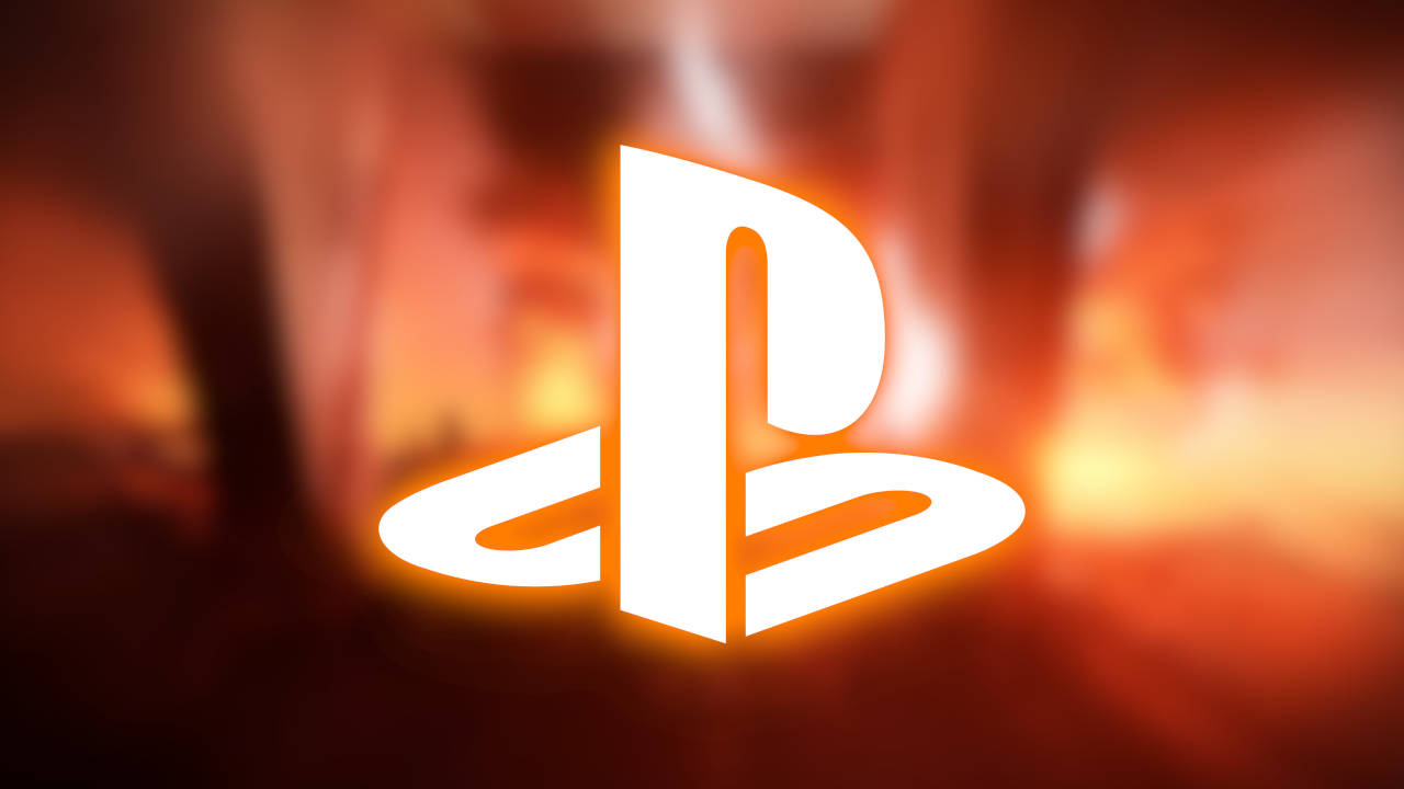 nowe gry PS4 i PS5 - logo PlayStation - ogień