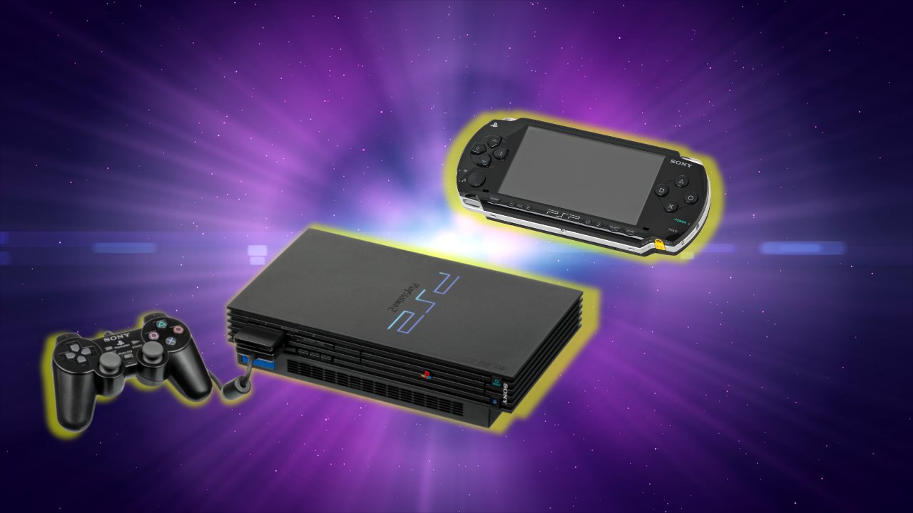 PS 2 i PSP na tle kosmosu