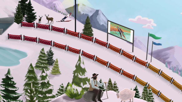 Ski Jump Simulator screen z gry