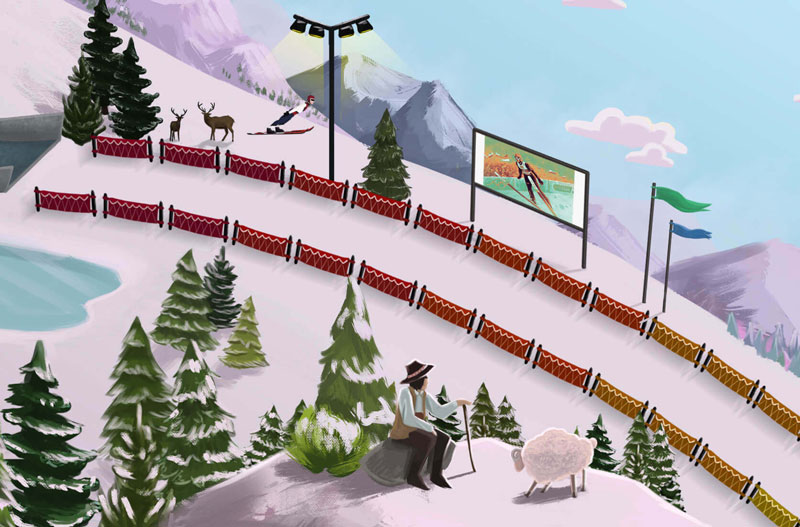 Ski Jump Simulator screen z gry