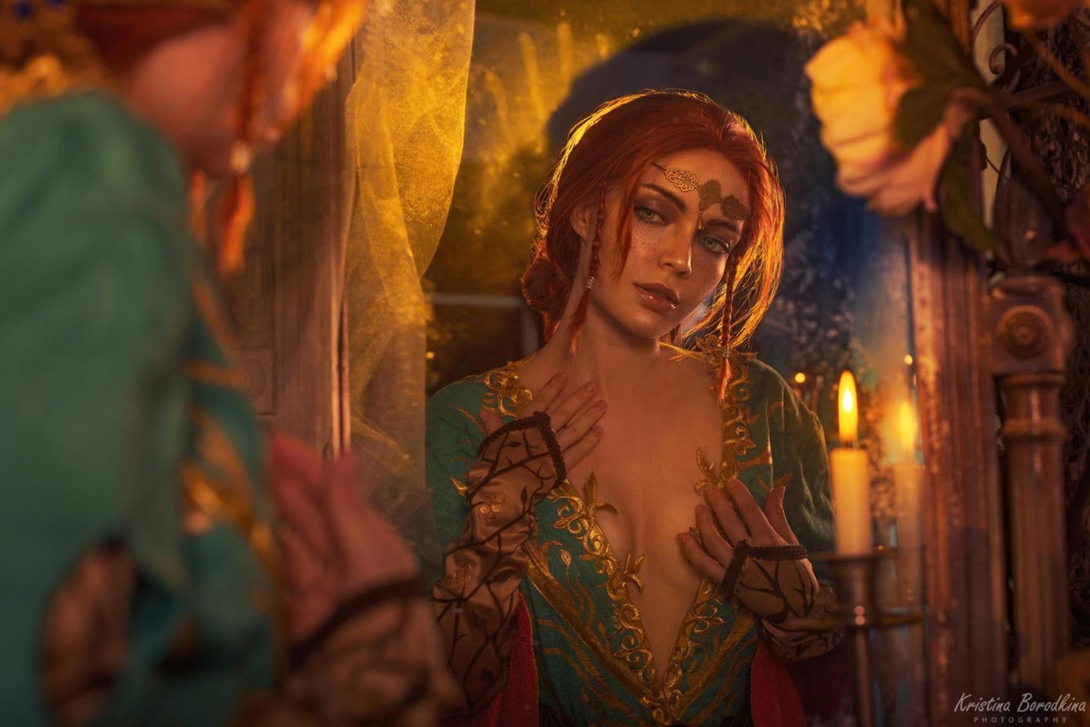 Wiedźmin 3 Triss W Przebieralni Czarodziejka W Sukni Z Dlc Cosplay 