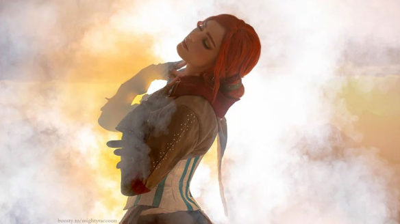 Wiedzmin-3-cosplay-Triss-we-mgle