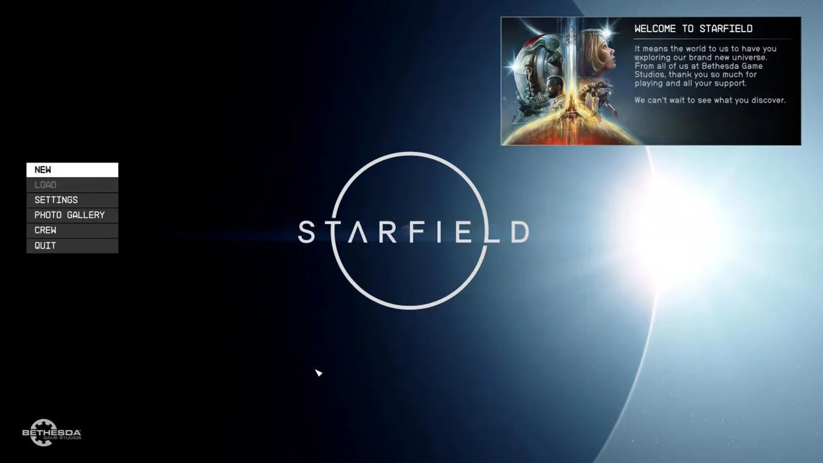 Starfield - reżyser WoW-a wyśmiewa ekran startowy gry. Co na to twórcy?