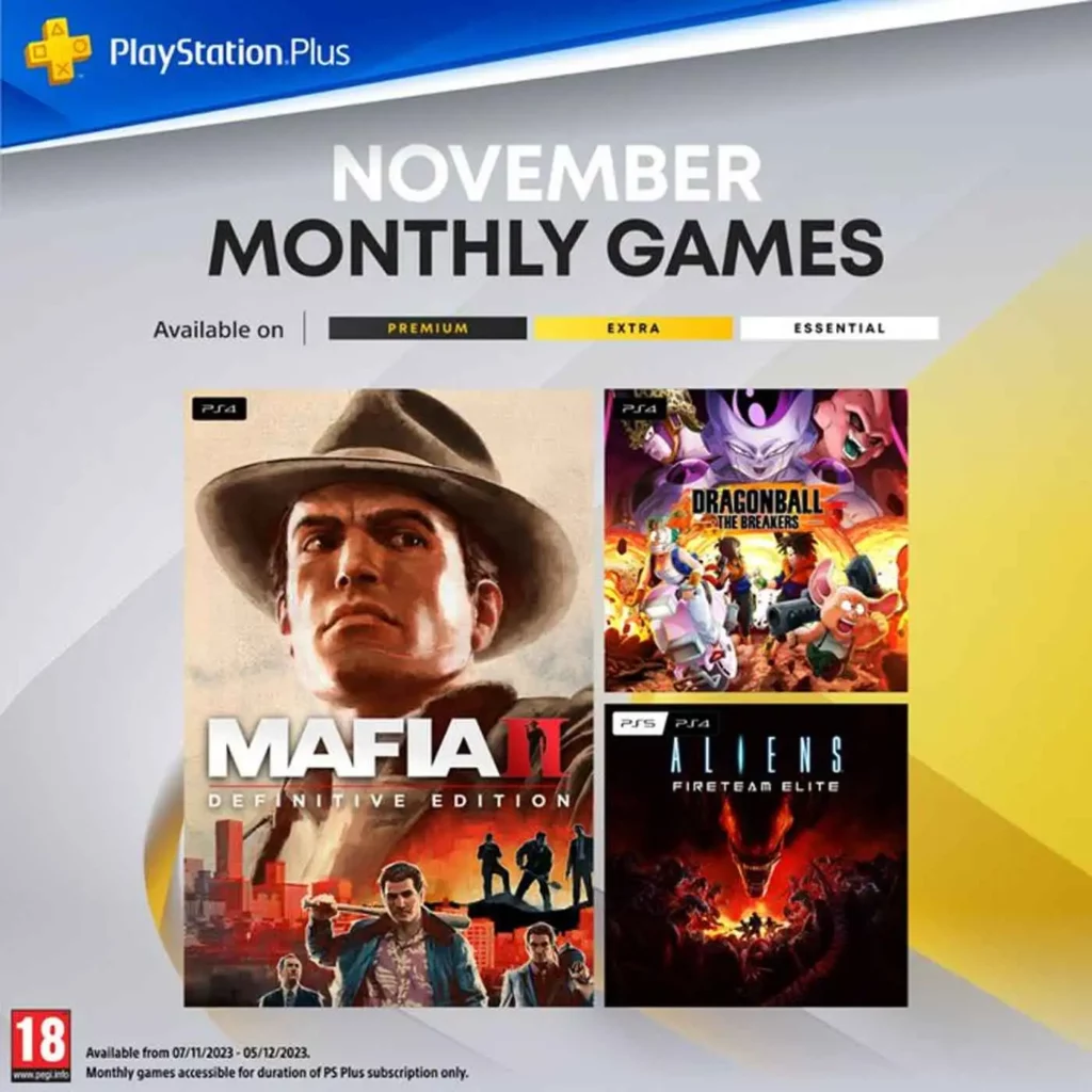 Gry z oferty PlayStation Plus w listopadzie 2023