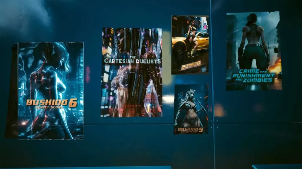 Cyberpunk 2077 i mod z nowymi modelkami na plakatach i reklamach